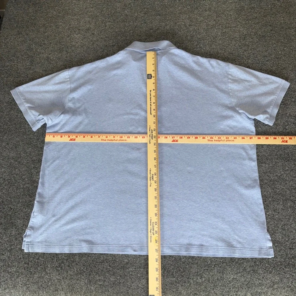 Polo Ralph‎ Lauren Mens 2XB Blue Polo Shirt Short Sleeve Casual Big Tall Cotton